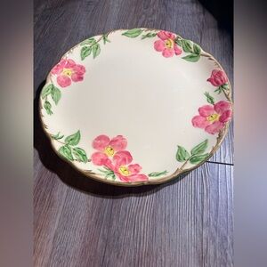 Franciscan Desert Rose. Vintage 11inch Chop Plate/ Round Platter Pink Floral